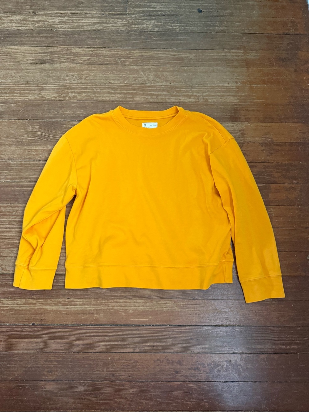 For days 100% Cotton Women’s Crewneck Cropped Sweater Yellow Orange Size Small